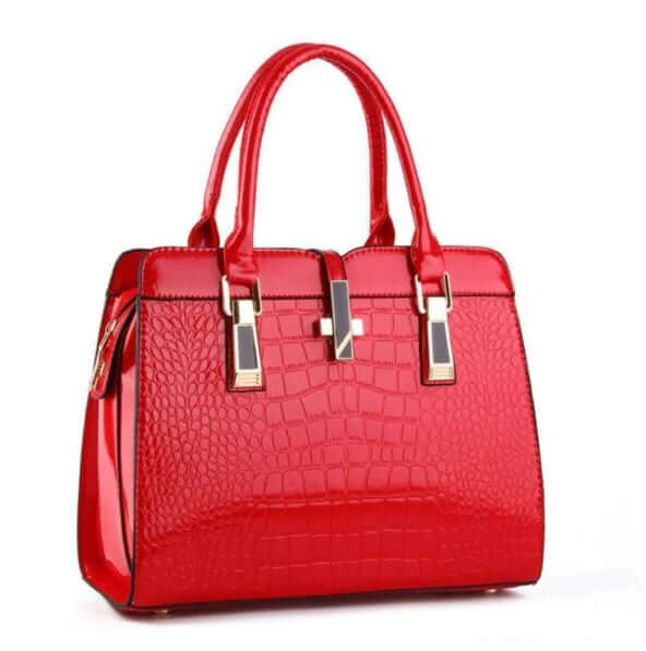 Luksuzna crvena lakirana ženska torba